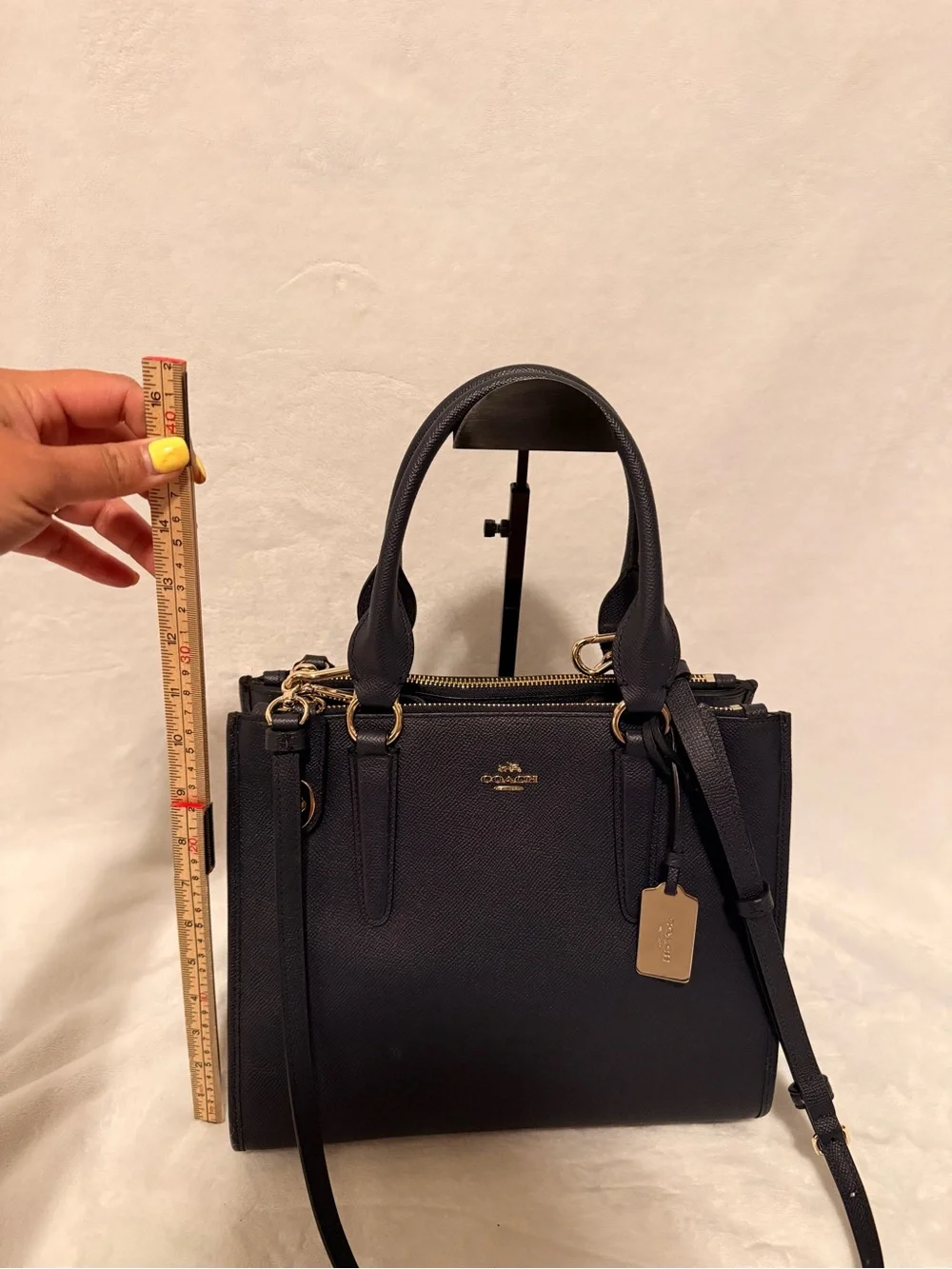 Coach Crosby Carryall in Black Leather with Removable Strap